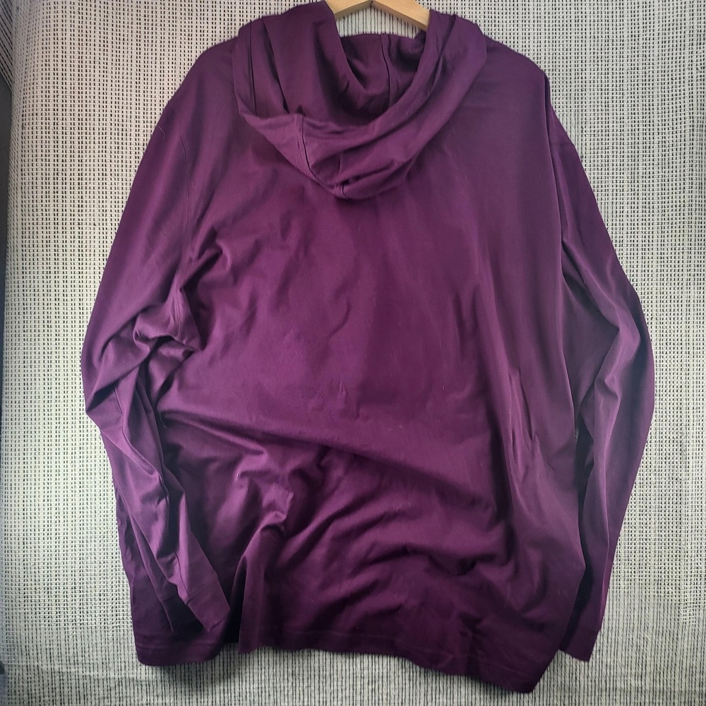 Lacoste Hoodie Mens 4XL Purple L23 Logo Regular Fit Long Sleeve Shirt Casual - Picture 6 of 7